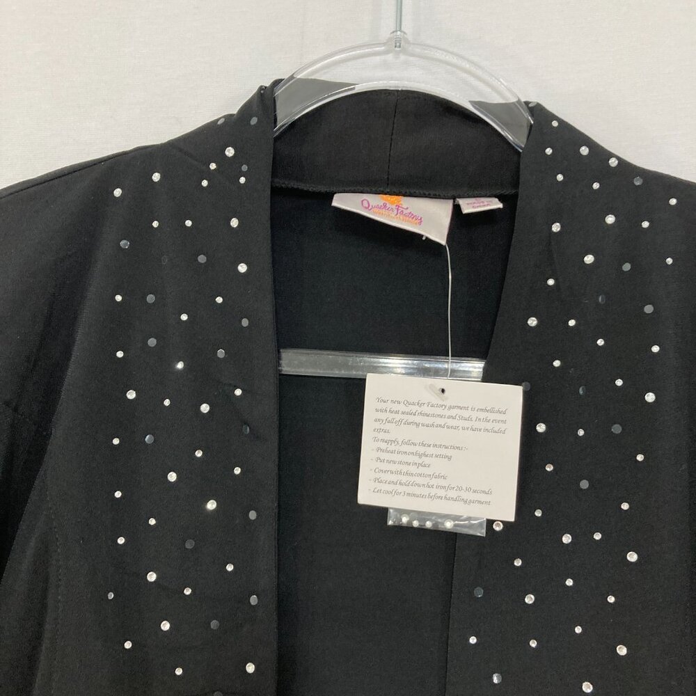 New Quacker Factory Jacket Large Open Front Embel… - image 3